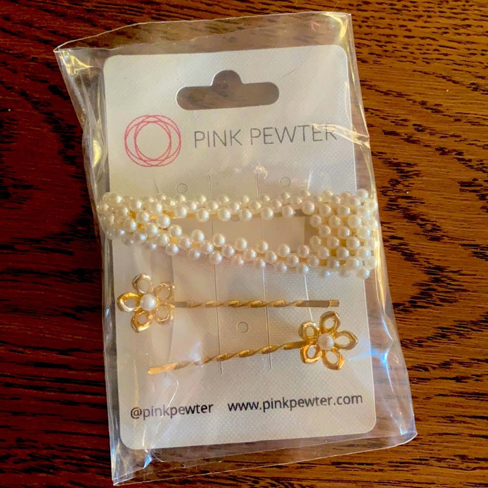Wedding hair clips.